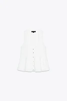 TOP EN MAILLE PÉPLUM
