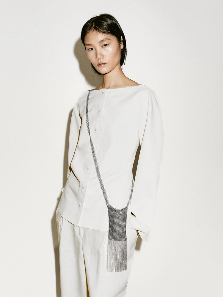 Chemise cintrée en cuir et daim - Limited Edition