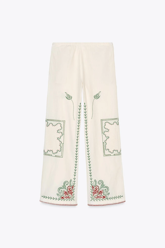 ZW COLLECTION EMBROIDERED PANTS
