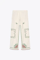 ZW COLLECTION EMBROIDERED PANTS