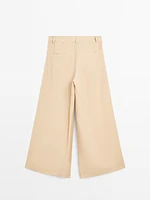 Pantalon palazzo à pinces