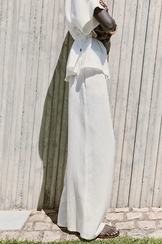 RUSTIC WIDE LEG RAMIE PANTS