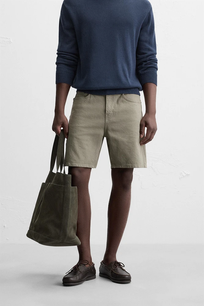 REGULAR FIT DENIM SHORTS
