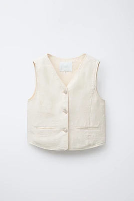 GILET 100 % LIN