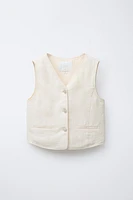 GILET 100 % LIN