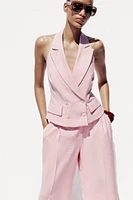 HALTER NECK DOUBLE BREASTED VEST