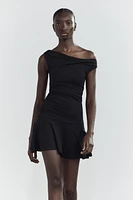 RUCHED TEXTURED DRESS