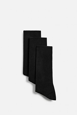 3-PACK OF RIB SOCKS