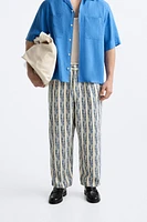 STRIPED JACQUARD PANTS