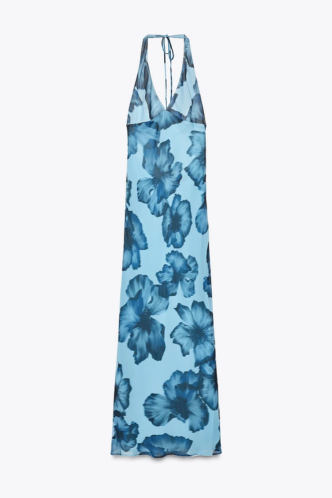 ROBE LONGUE IMPRIMÉE HALTER