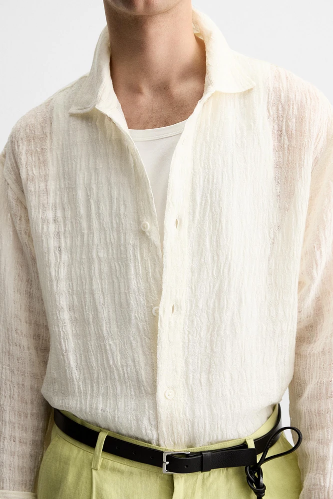 CHEMISE STRUCTURÉE LIN - COTON