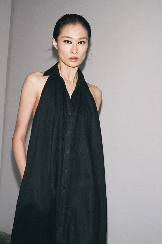 ROBE HALTER EN LIN 100 % ZW COLLECTION