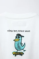 T-SHIRT À IMPRIMÉ GRAFFITI