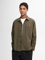 Cotton overshirt with pockets