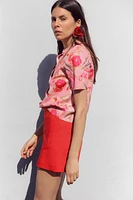 FLORAL PRINT KNIT TOP