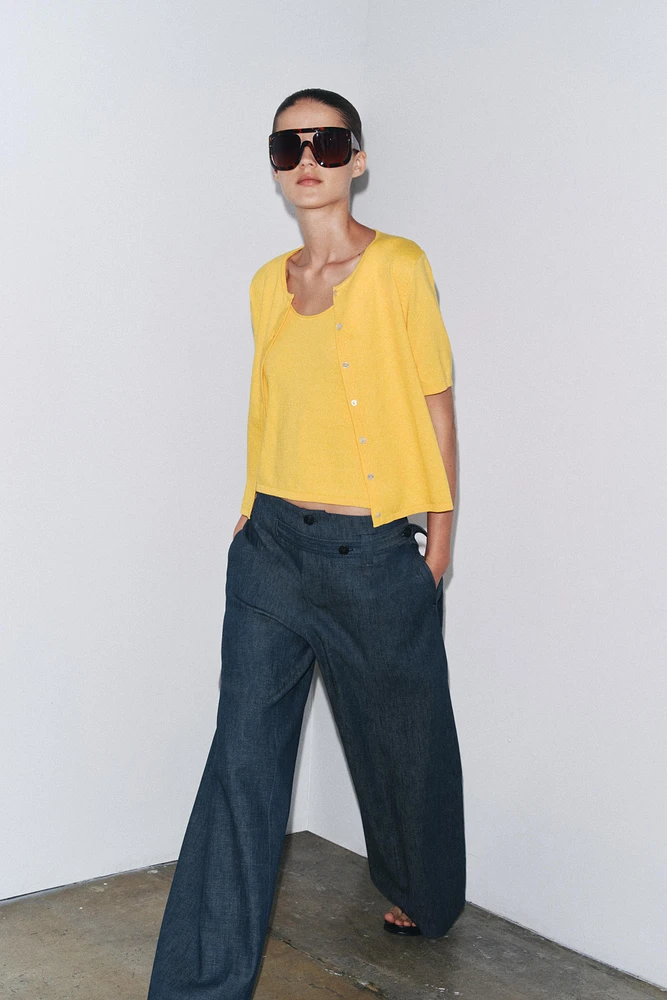 VESTE EN MAILLE UNIE