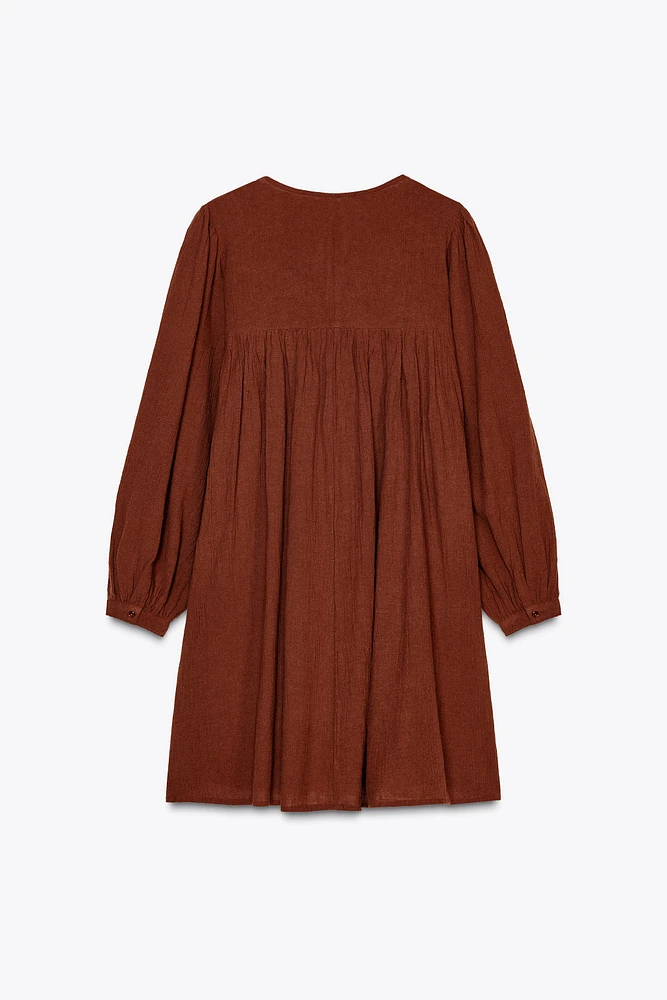 EMBROIDERED SHORT DRESS