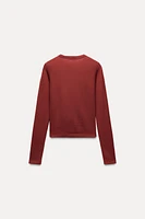 LONG SLEEVE COTTON MODAL T-SHIRT