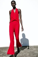 HALTER KNOT JUMPSUIT