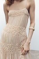 PLEATED STRAP DRESS