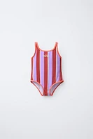 2-6 ANS/ MAILLOT DE BAIN RAYURES LOGO HÔTEL MAGIQUE © X ZARA