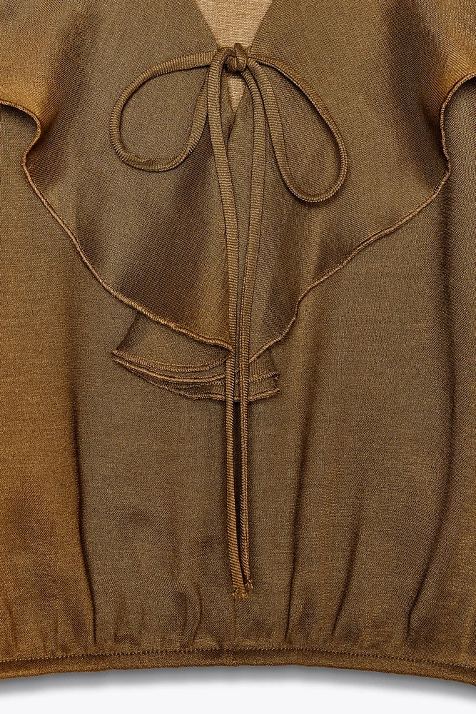 BLOUSE FLUIDE À VOLANTS