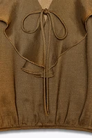 BLOUSE FLUIDE À VOLANTS