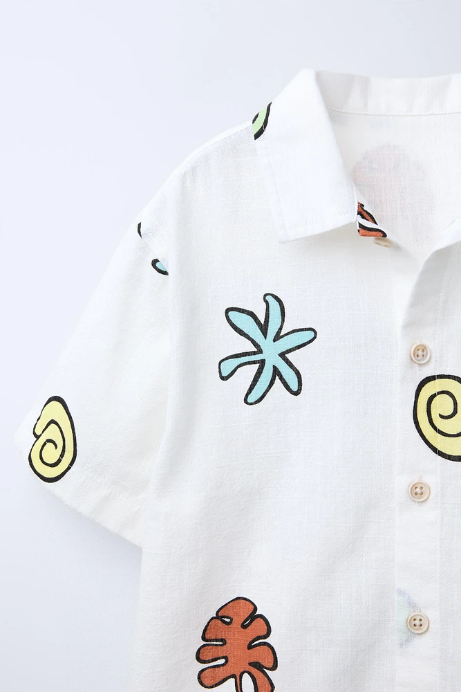 SEASHELL PRINT SHIRT