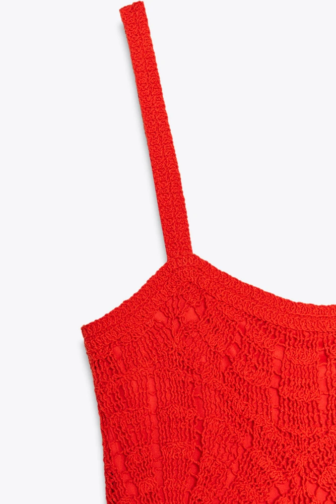 ROBE PÉPLUM CROCHET