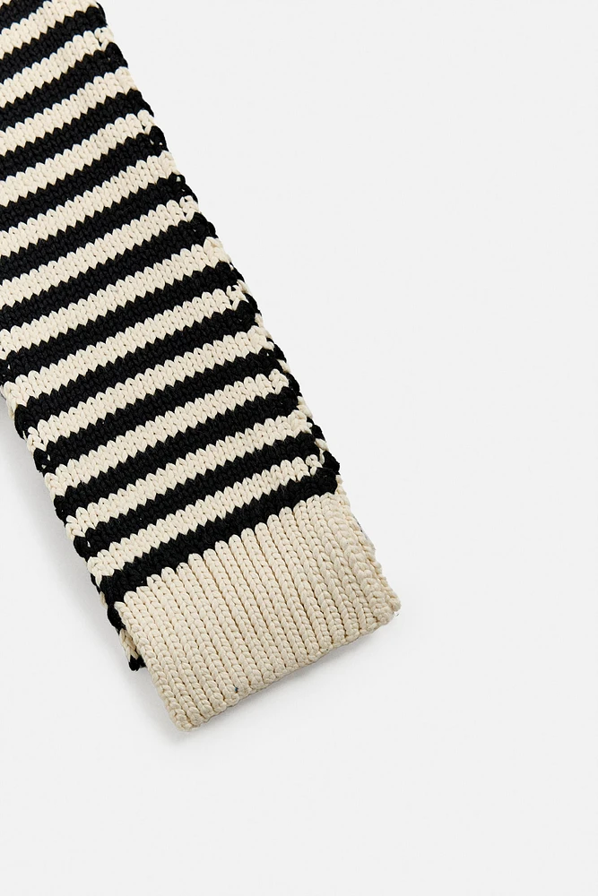 LIMITED EDITION STRIPED KNIT SCARF