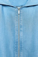 ADJUSTABLE HEM HOODED JACKET