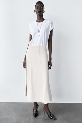 CREPE MIDI SKIRT