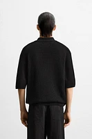 TEXTURED KNIT POLO SHIRT