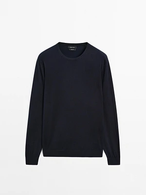Pull en maille à manches longues coton