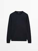 Pull en maille à manches longues coton