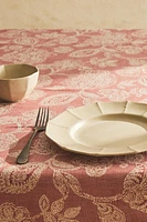 NAPPE COTON LIN JACQUARD FLEURS