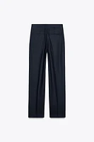 PANTALON DROIT AVEC LIN