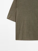 Pull manches courtes oversize lin