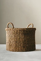 LARGE SEAGRASS BASKET WITH HANDLES