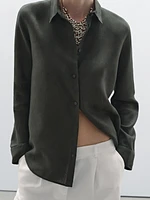 Flowing 100% linen shirt