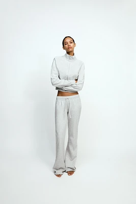 PANTALON EN MOLLETON ÉVASÉ