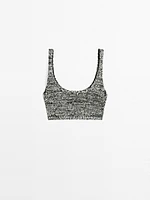 Short knit cotton blend bralette - Limited Edition