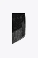 FRINGED EMBROIDERED SKIRT