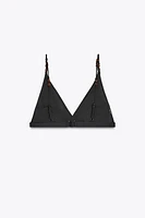 KNOTTED BEAD BIKINI TOP