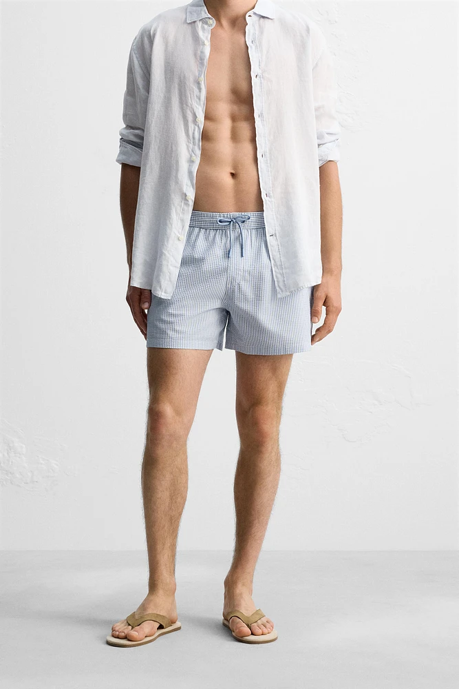 MAILLOT DE BAIN COURT SEERSUCKER