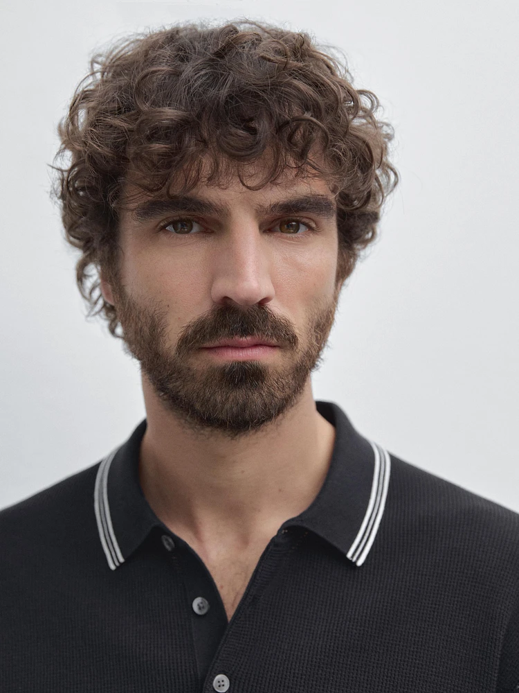 100% cotton knit polo shirt