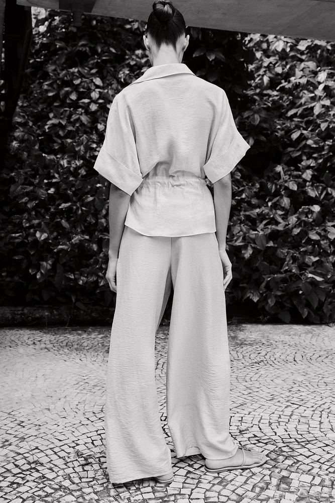 PANTALON LARGE TAILLE ÉLASTIQUE