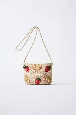SAC BANDOULIÈRE CROCHET FRUITS