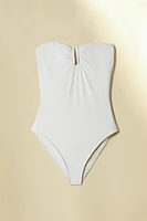 BEACH SWIMSUIT WITH HEART NECKLINE