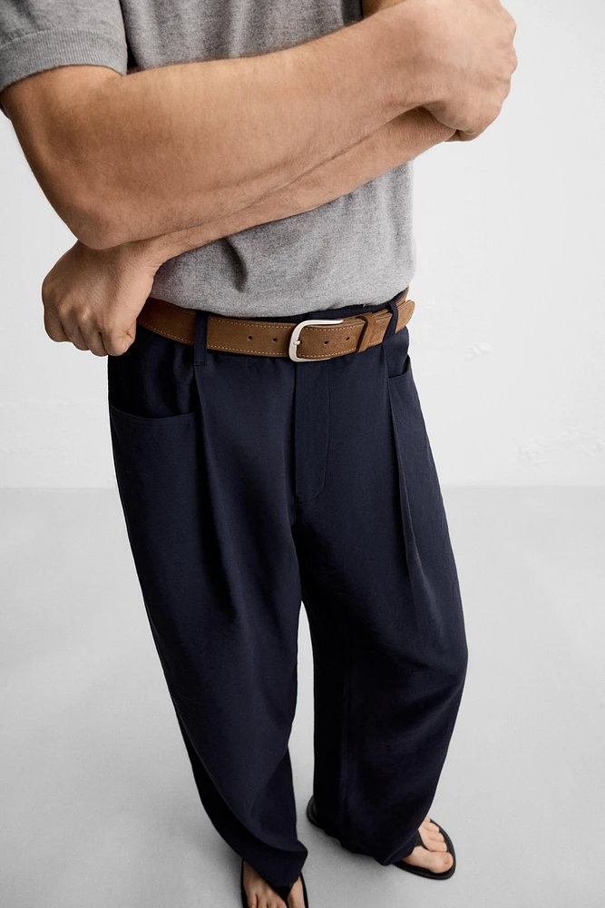CEINTURE EN CUIR CROÛTE DE